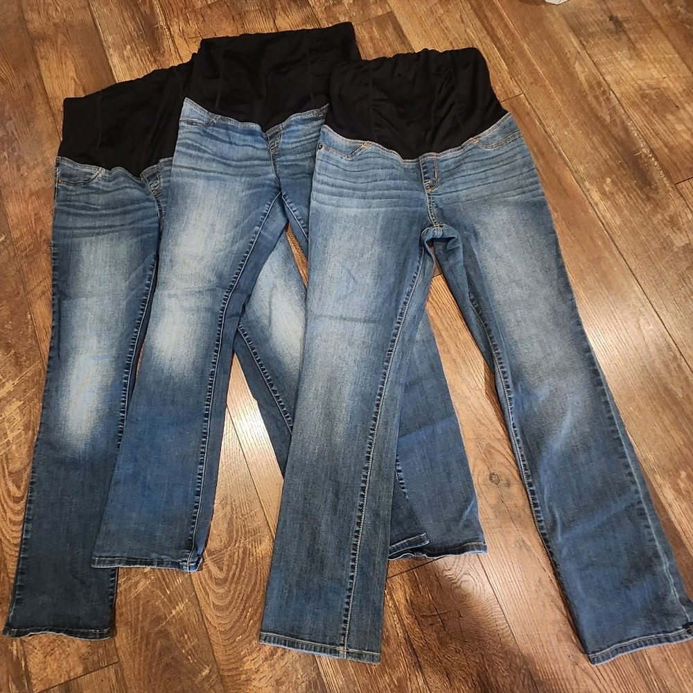 3 pairs Isabel maternity boot cut jeans